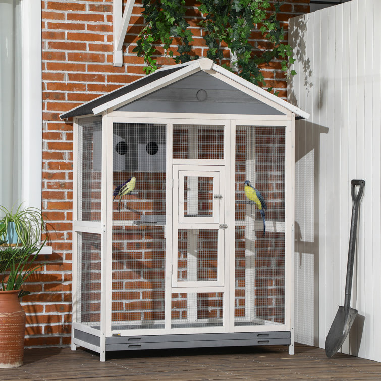Tucker Murphy Pet™ Demareo 64.5'' Wood Pointed Top Floor Bird Cage with
